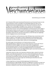 Statement der Koalition gegen Verschwindenlassen zu 10 Jahre ICPPED- Deutsch Statement der Koalition gegen Verschwindenlassen zu 10 Jahre ICPPED- Deutsch