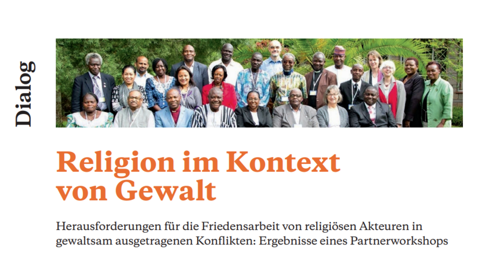 Cover der Dialog-Broschüre Religion im Kontext von Gewalt