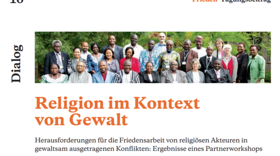 Cover der Dialog-Broschüre Religion im Kontext von Gewalt