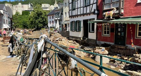 Hochwasserschäden in Bad Münstereifel; Nordrhein-Westfalen Juli 2021