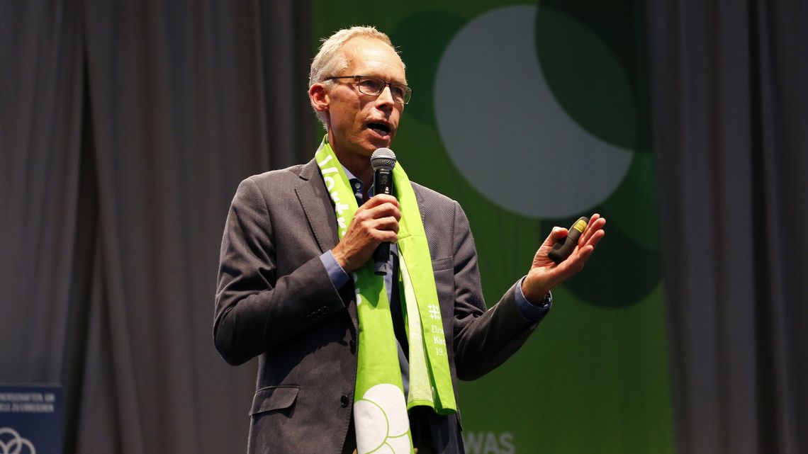 Johan Rockström, Direktor der Potsdam Instituts für Klimafolgenforschung, fordete zu einem klimabewussten Handeln auf.