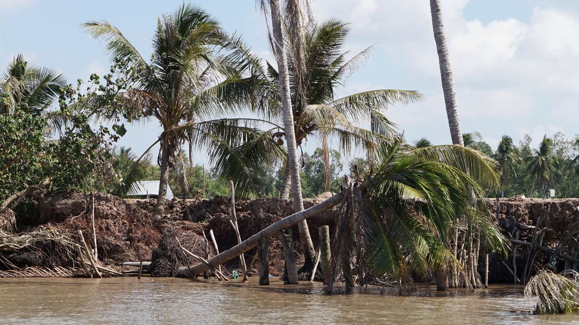 Flusserosion im Mekong Delta