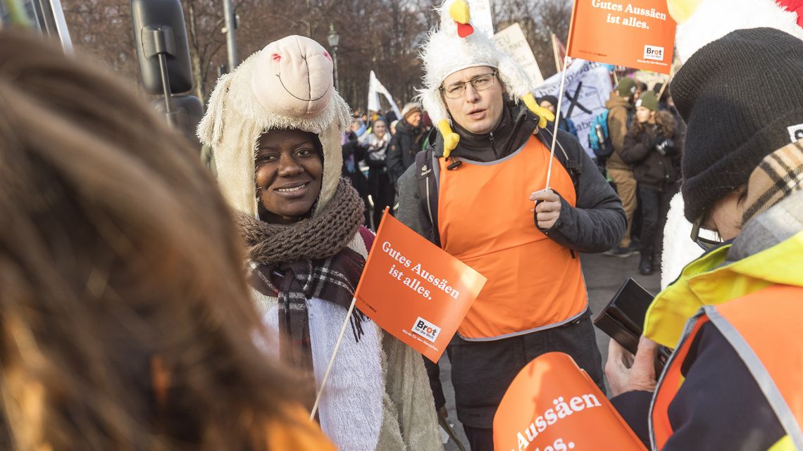 Unsere Unterstützer positionierten sich klar gegen die Ausbeutung des Klimas und der Landwirtschaft.