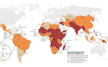Weltkarte zum Anpassungsindex 2024