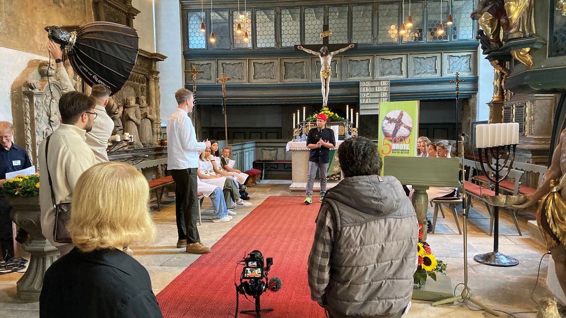 Videodreh in der Kirche