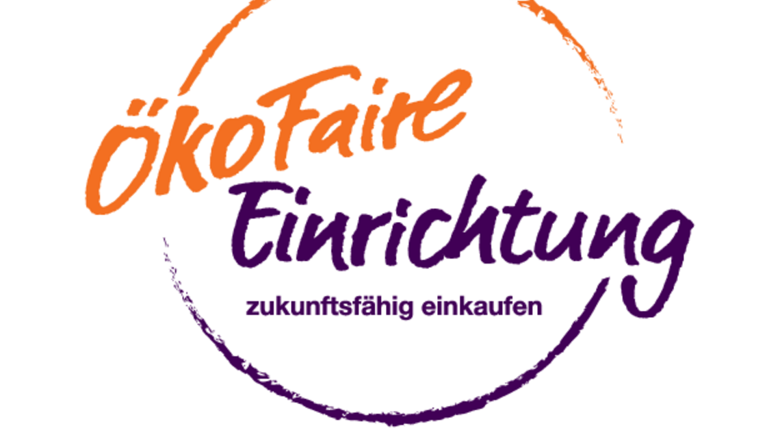 Schild Ökofaire Einrichtung