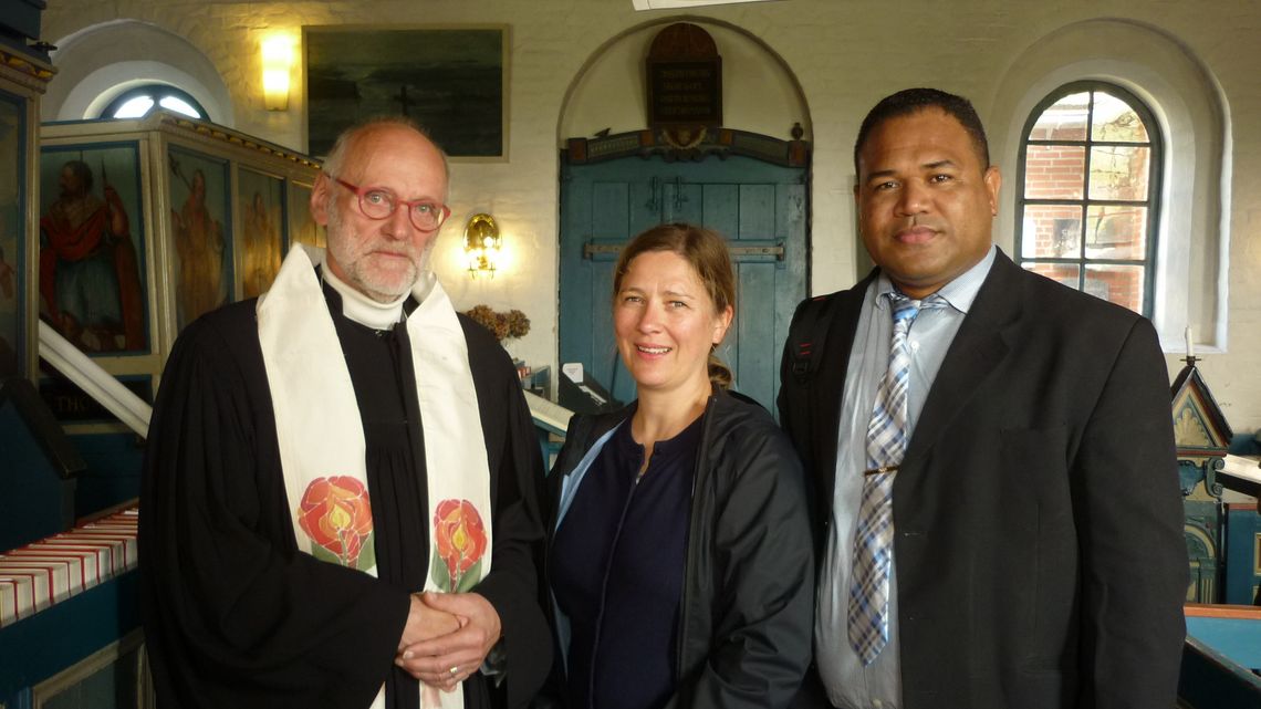 Beitrag von Aso Ioapo aus Tuvalu beim Gottesdienst auf der Hallig Hooge