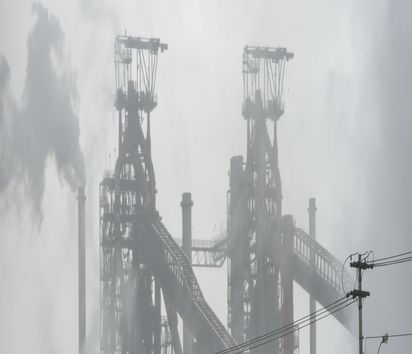 Thyssen-Krupp Stahlwerk in der Bucht von Sepetiba bei Rio de Janeiro