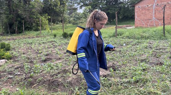 Bei der Arbeit im Garten